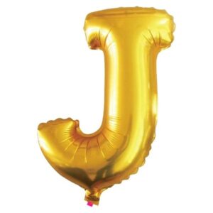 BALÃO GALA 28` 71CM LETRA J DOURADO PACOTE COM 1