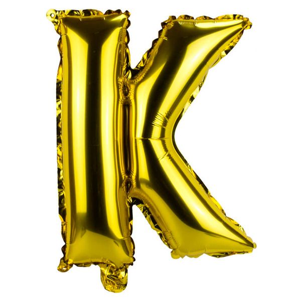 BALÃO GALA 28` 71CM LETRA K DOURADO PACOTE COM 1