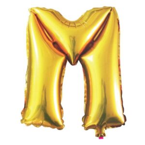 BALÃO GALA 28` 71CM LETRA M DOURADO PACOTE COM 1