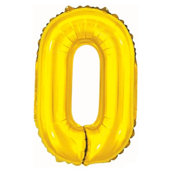 BALÃO GALA 28` 71CM LETRA O DOURADO PACOTE COM 1