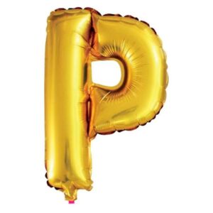 BALÃO GALA 28` 71CM LETRA P DOURADO PACOTE COM 1
