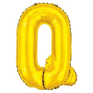 BALÃO GALA 28` 71CM LETRA Q DOURADO PACOTE COM 1