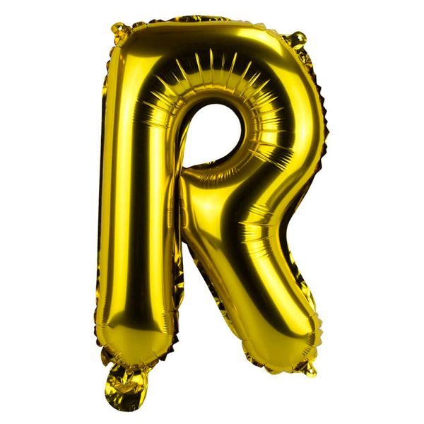 BALÃO GALA 28` 71CM LETRA R DOURADO PACOTE COM 1