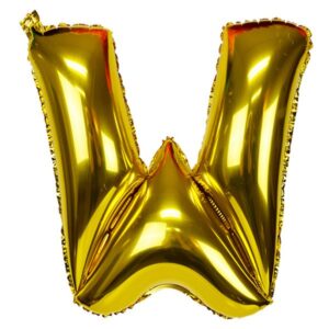 BALÃO GALA 28` 71CM LETRA W DOURADO PACOTE COM 1