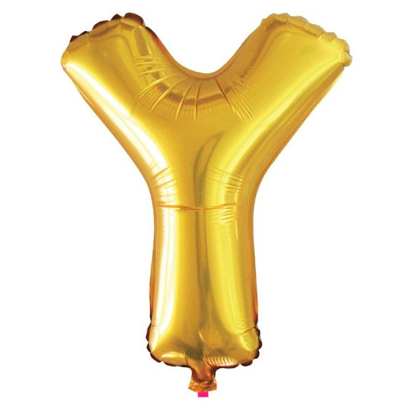 BALÃO GALA 28` 71CM LETRA Y DOURADO PACOTE COM 1