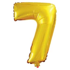 BALÃO GALA 28` 71CM NÚMERO 7 DOURADO PACOTE COM 1