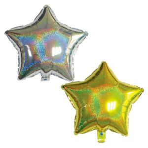 BALÃO GALA ESTRELA 8` 20CM METALICO/DOURADO COM 2