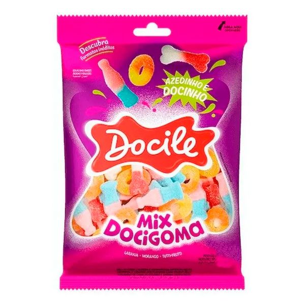 BALA DOCIGOMA DOCILE SINO SORTIDO COM 500G