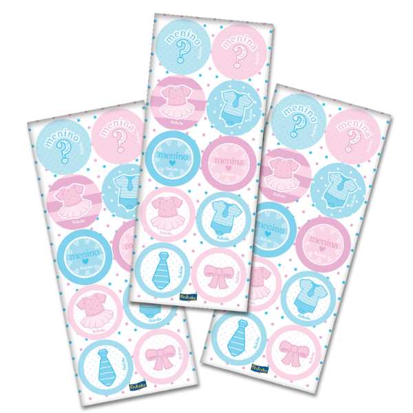 ADESIVO CHÁ REVELAÇÃO 12X30 104561