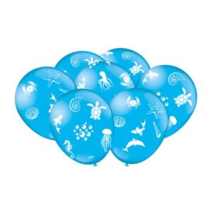 BALÃO FESTCOLOR FUNDO DO MAR AZUL/BRANCO COM 25