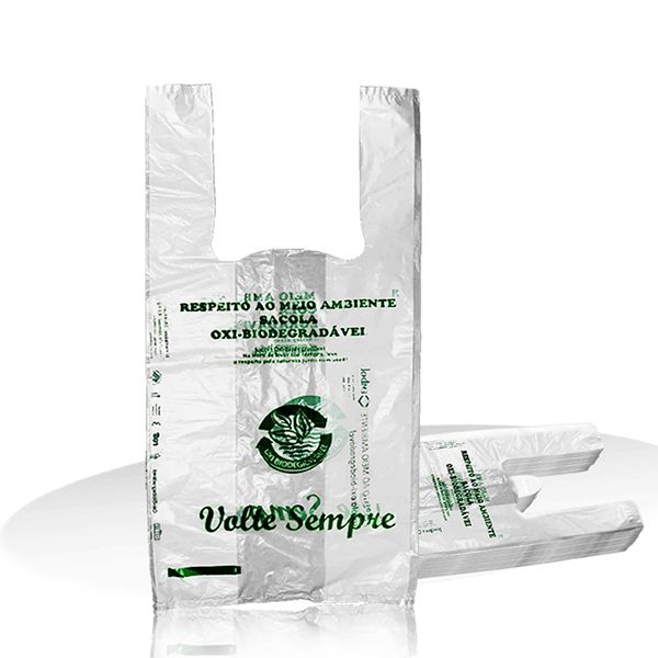 SACOLA PLÁSTICA VALBAGS OXIBIODEGRADÁVEL VOLTE SEMPRE 38X50 COM 10000