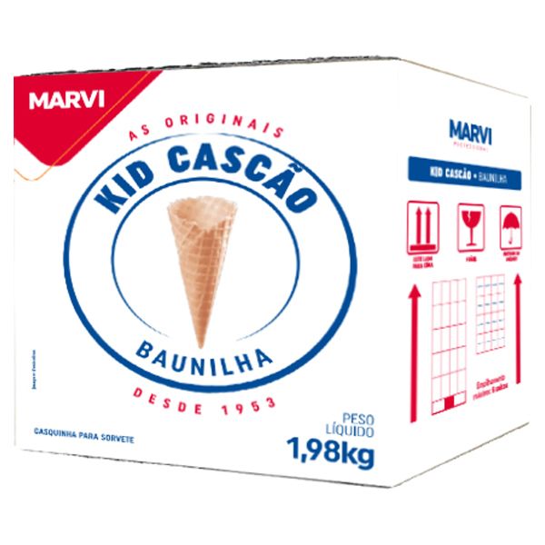 CASCÃO PARA SORVETE MARVI *KID* TRADICIONAL COM 120
