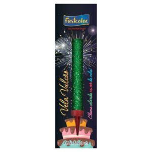 VELA FESTCOLOR VULCÃO VERDE UNIDADE