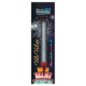 VELA FESTCOLOR VULCÃO PRATA UNIDADE