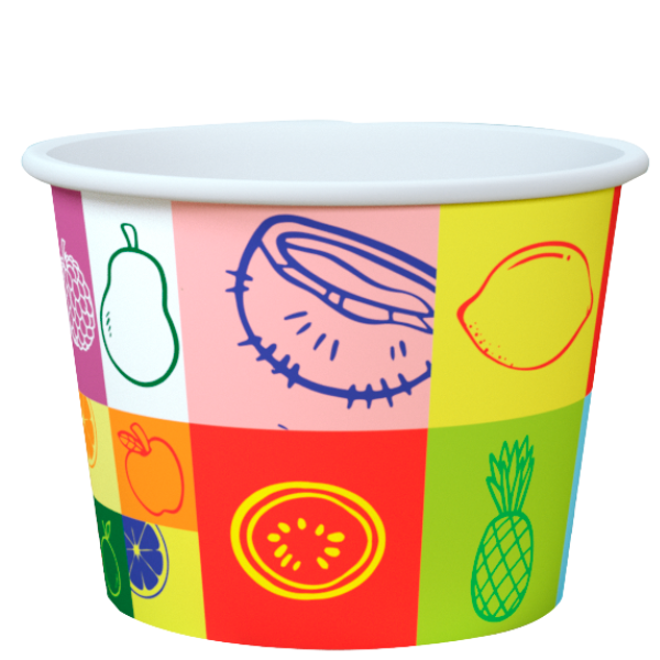 POTE PAPEL GLOBAL 360ML IMPRESSO FRUTAS COM 50