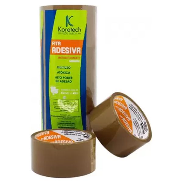 FITA ADESIVA KORETAPE 45MMX100M MARROM COM 5
