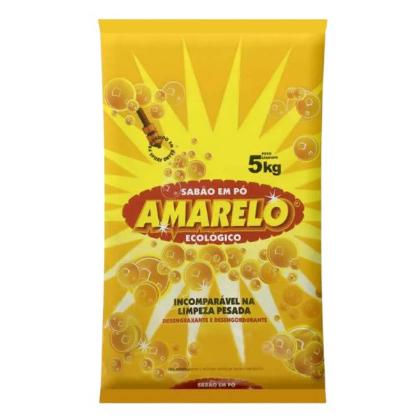 SABÃO EM PÓ CAMPESINO AMARELO LIMPEZA PESADA 5KG