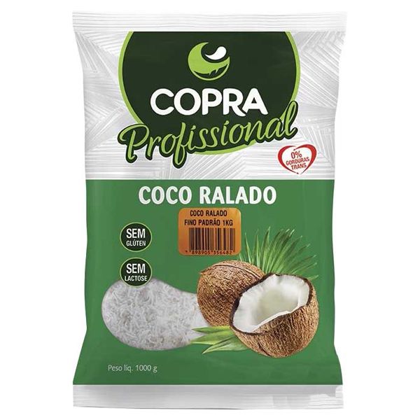 COCO COPRA RALADO FINO ÚMIDO ADOCICADO 1KG