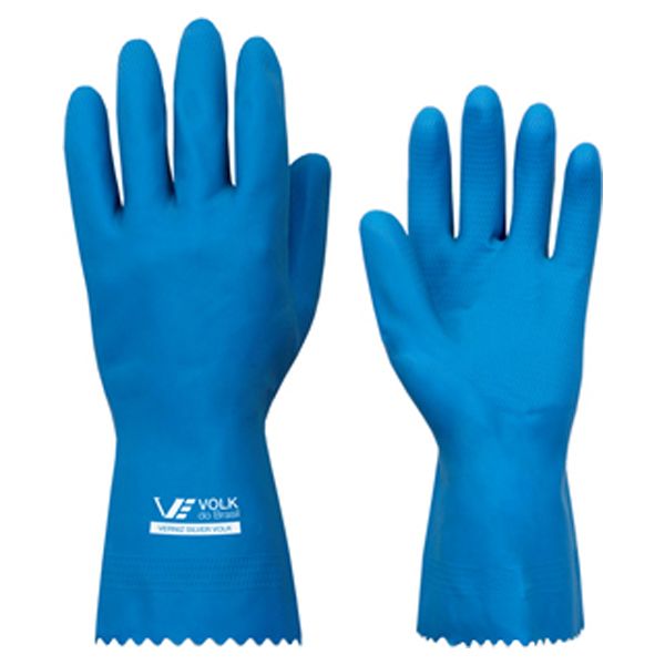 LUVA VOLK LATEX COM VERNIZ AZUL M COM 2