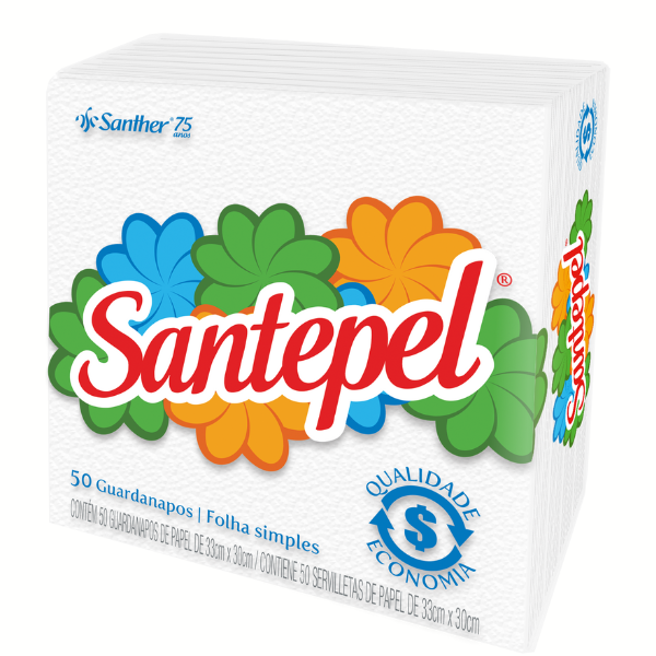 GUARDANAPO SANTEPEL 33X30 COM 50