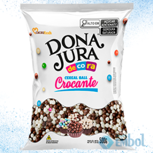 CEREAL CROCANTE MINI DONA JURA BRANCO E PRETO 500G