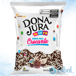 CEREAL CROCANTE MICRO DONA JURA BRANCO E PRETO 500G