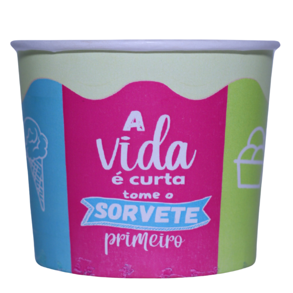 POTE PAPEL GLOBAL 360ML IMPRESSO SORVETE COM 50