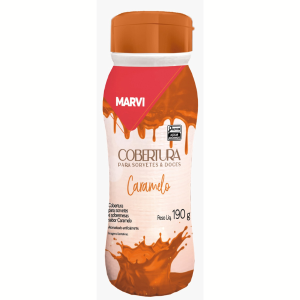 COBERTURA PARA SORVETE MARVI CARAMELO 190G