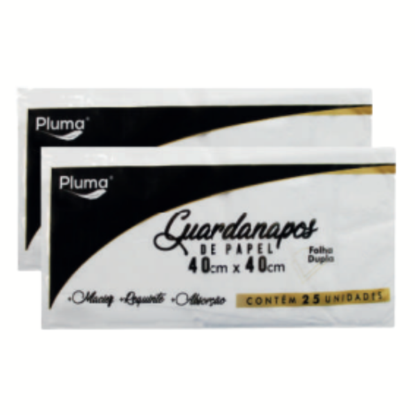 GUARDANAPO PLUMA PREMIUM 40X40 FOLHA DUPLA COM 25