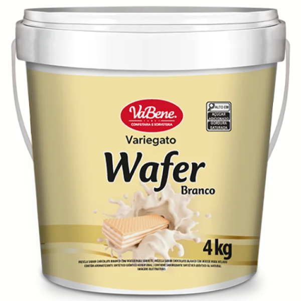 VARIEGATO VABENE CHOCOLATE WAFER BRANCO 4KG