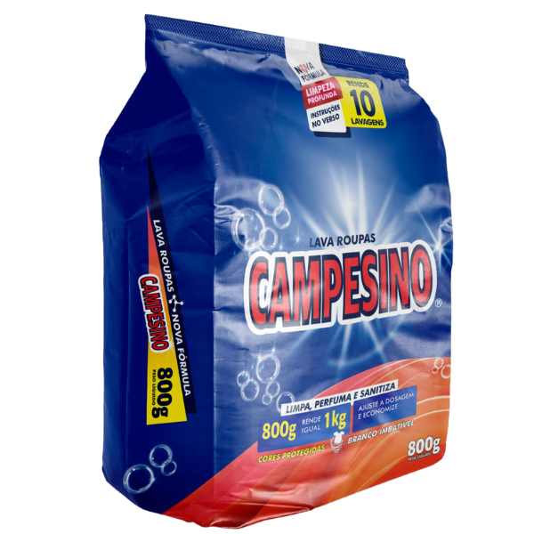 LAVA ROUPAS CAMPESINO AZUL LIMPEZA PROFUNDA 800G