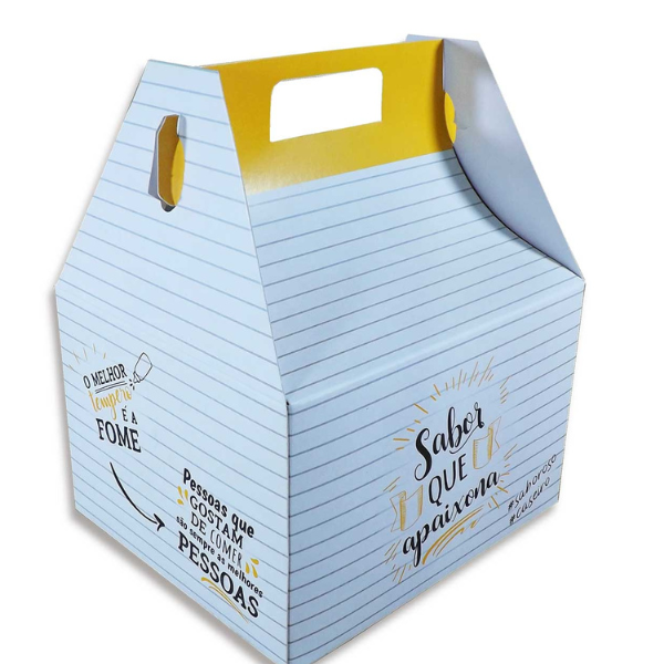 CAIXA PAPEL IP EMBALAGEM KIT LANCHE BRANCO COM 100