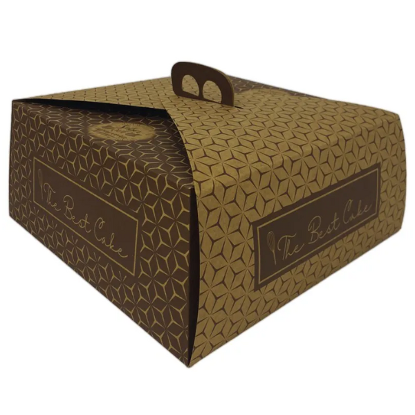 CAIXA PARA BOLO IP70KG COM ALCA 25X25X19CM THE BEST CAKE KRAFT C/25