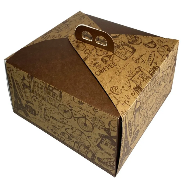 CAIXA PARA BOLO IP70-PK COM ALCA 25X25X13,5CM PARIS KRAFT C/50