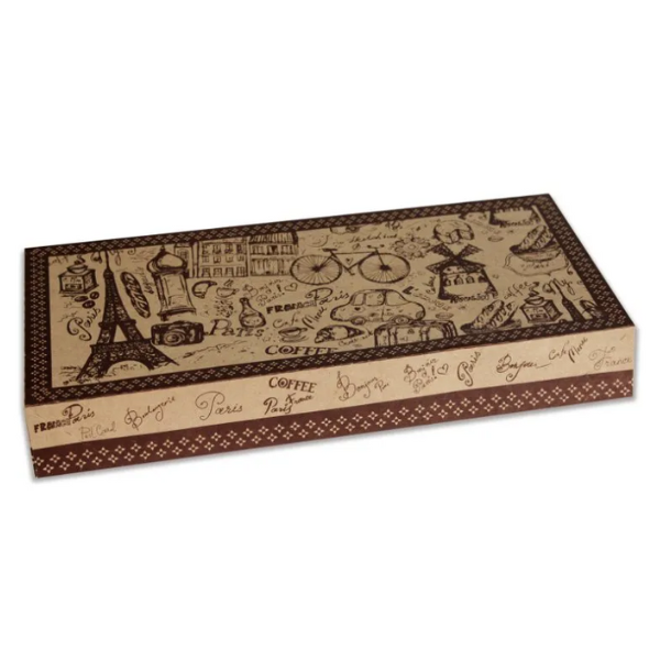TAMPA PARA CAIXA DE SALGADO IP-22TK PEQUENA 35X17,5X5 KRAFT PARIS C/50