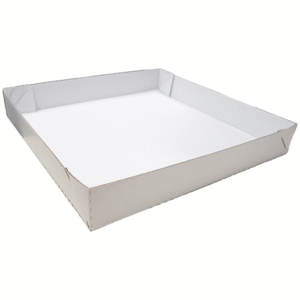 BASE CAIXA PARA SALGADO BAIXA IP-23B GRANDE 35X35X5 BRANCA SEM TAMPA C/50