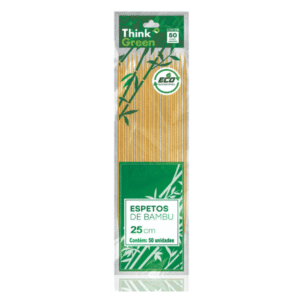 ESPETO DE BAMBU TRINK GREEN 25CM C/50