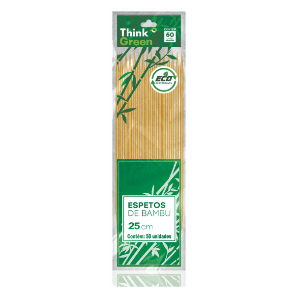 ESPETO TRINK GREEN BAMBU  25CM C/50