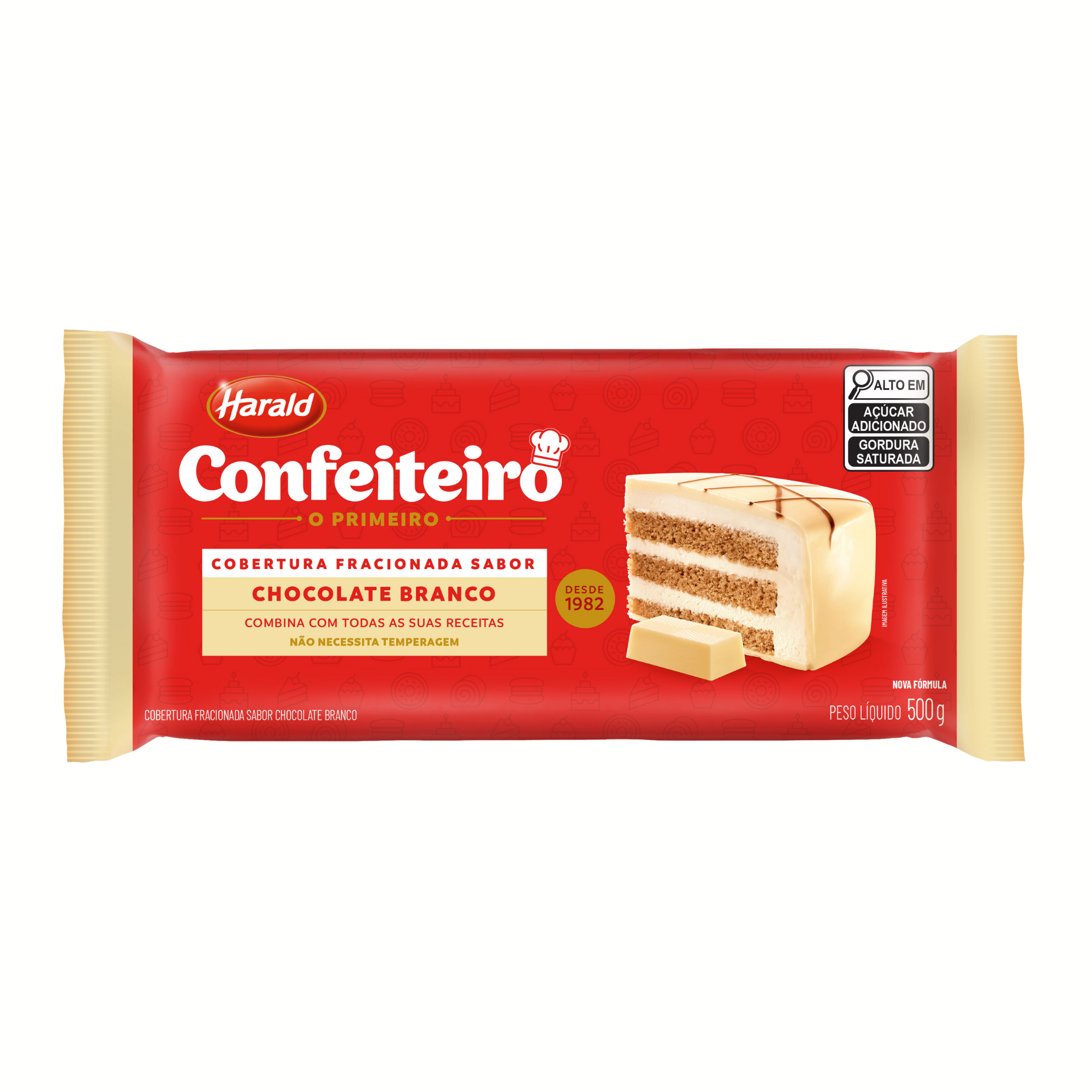 COBERTURA HARALD CONFEITEIRO CHOCOLATE BRANCO 500G