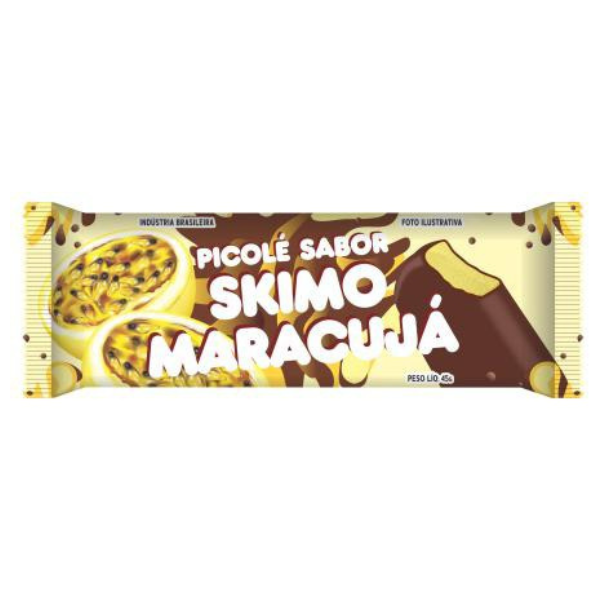 SAQUINHO BOPP RIACHO PARA PICOLÉ SKIMO MARACUJA COM 200G
