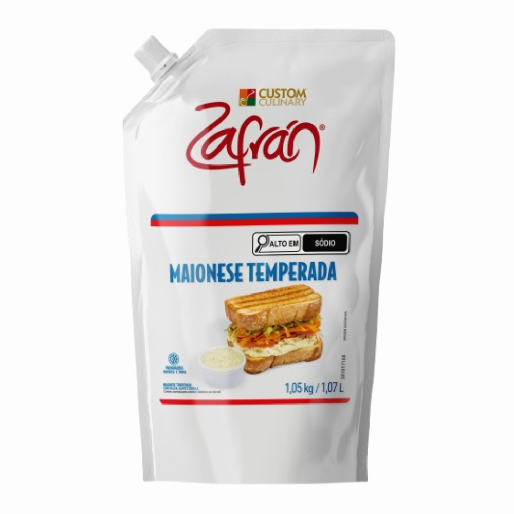 POUCH ZAFRAN MAIONESE TEMPERADA  COM 1,05KG