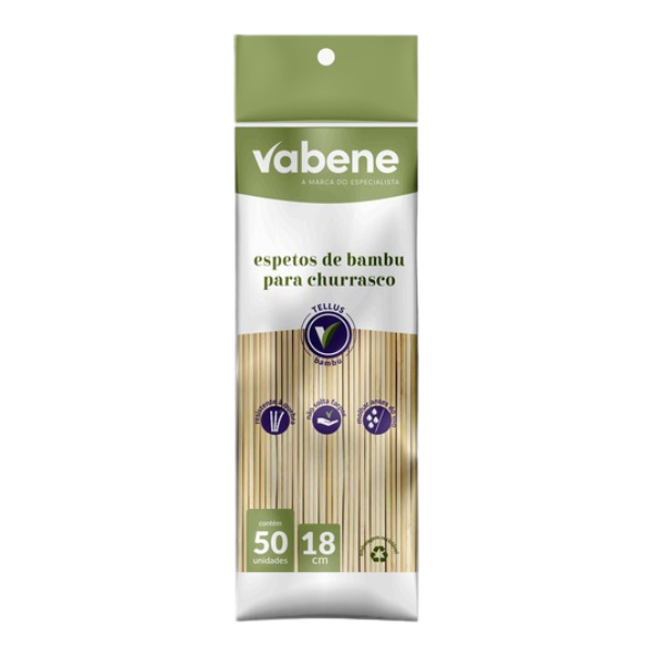 ESPETO DE BAMBU VABENE CHURRASCO 18CM C/50