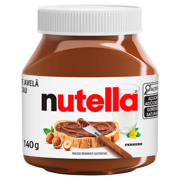 CREME DE AVELÃ NUTELLA COM CACAU POTE 140G