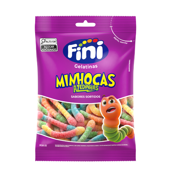 GELATINAS FINI MINHOCAS CÍTRICAS COM 80G