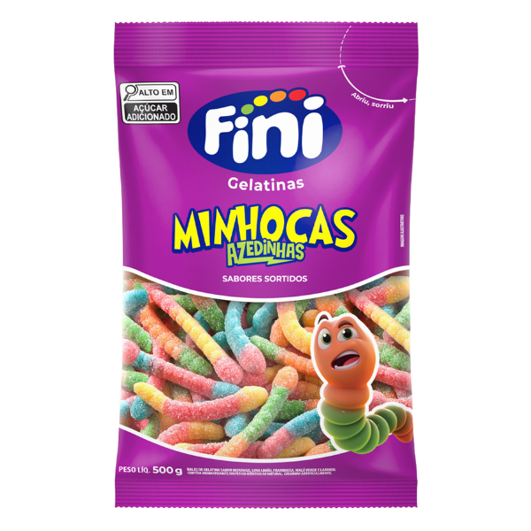GELATINAS FINI MINHOCAS CÍTRICAS COM 500G