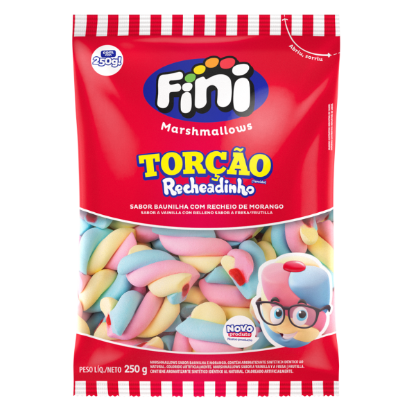 MARSHMALLOW FINI TORCAO RECHEADO COLORIDO 250G