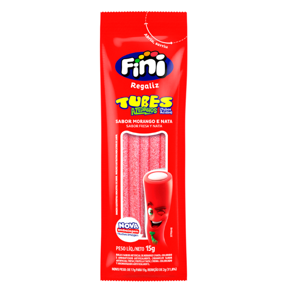 REGALIZ FINI TUBES MORANGO CÍTRICO 15G
