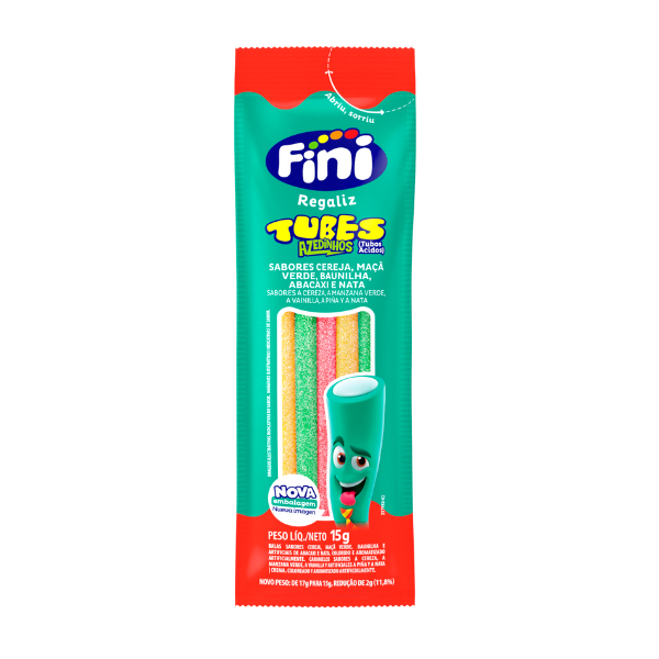 REGALIZ FINI TUBES TRES CORES 15G