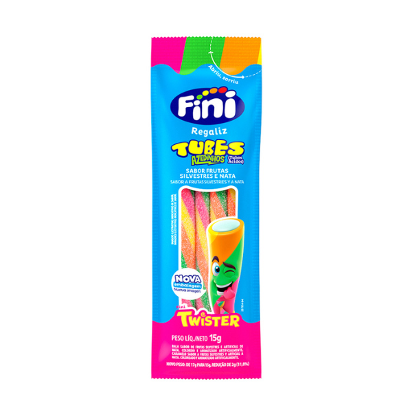 REGALIZ FINI TUBES TWISTER CÍTRICO 15G