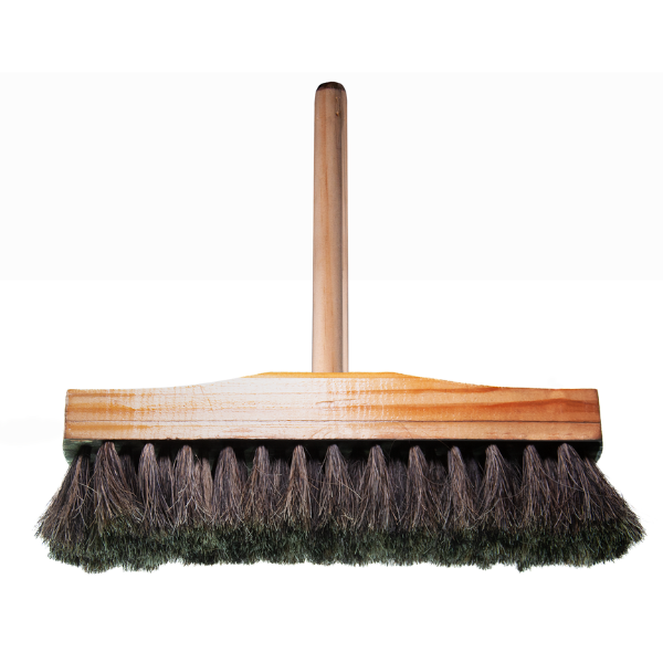 VASSOURA COM CABO GAROTA PELO NATURAL 30CM UND